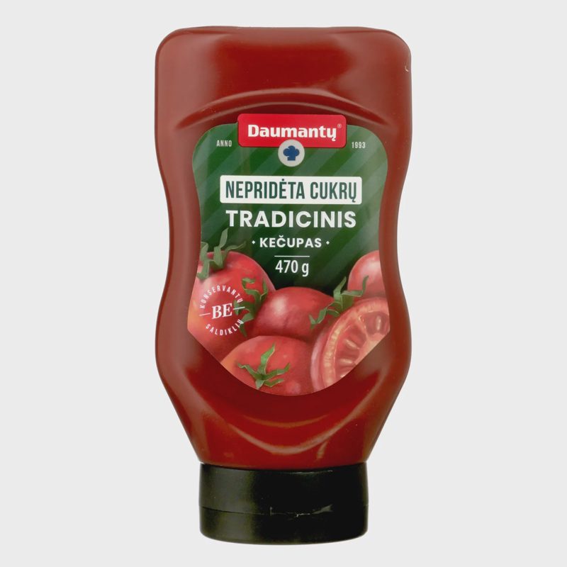 Kečupas DAUMANTŲ NEPRIDĖTA CUKRŲ, 470g