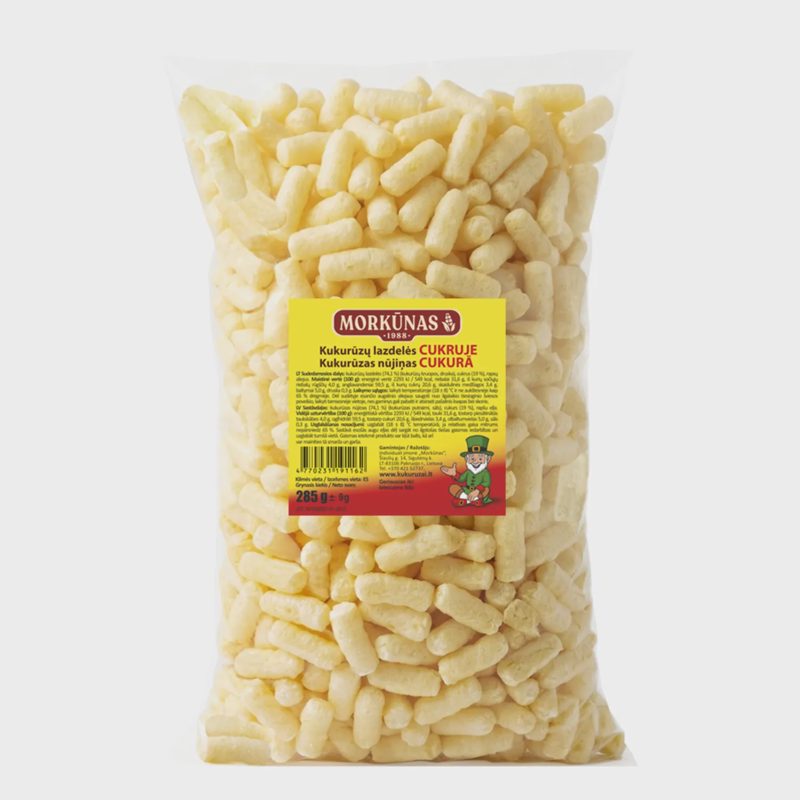 Kukurūzų lazdelės cukruje MORKŪNAS, 285 g