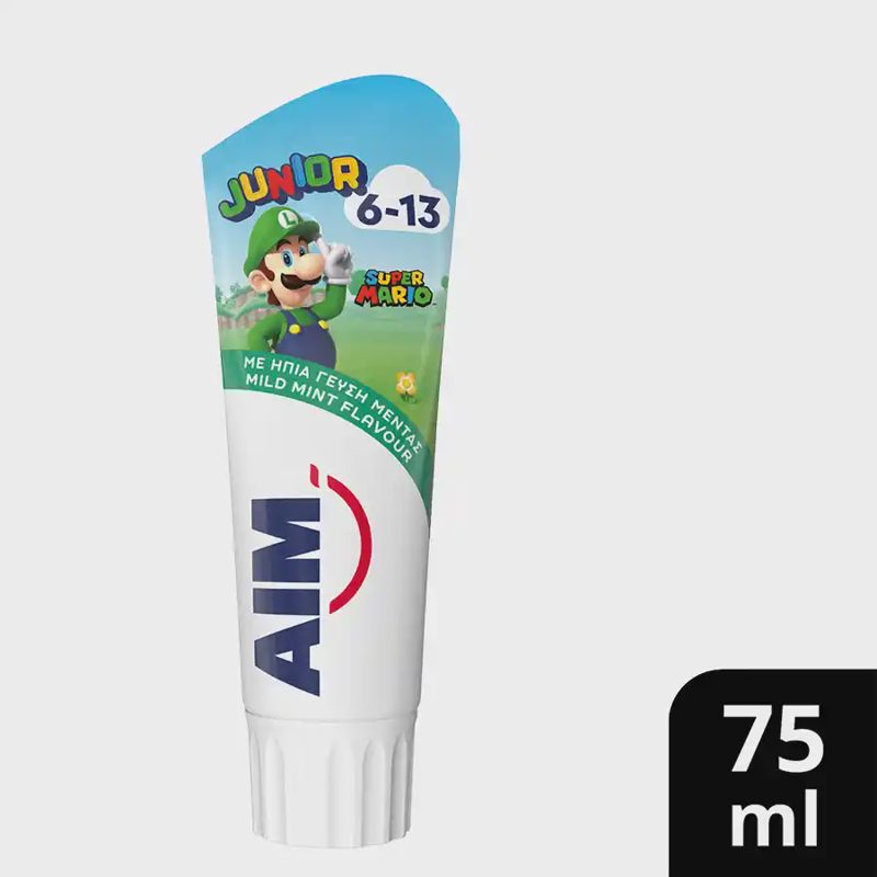 Aim Οδοντόκρεμα 6-13Ετών 75ml. (Διάφορα Σχέδια)