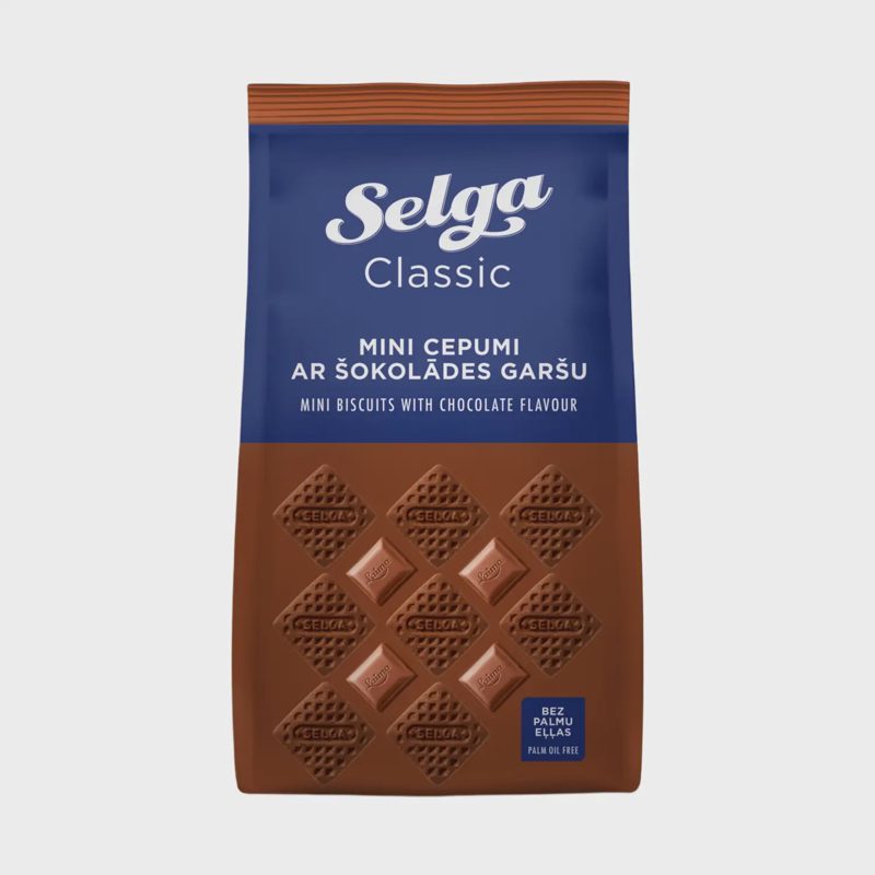Šokolado skonio sausainiai SELGA MINI, 250 g