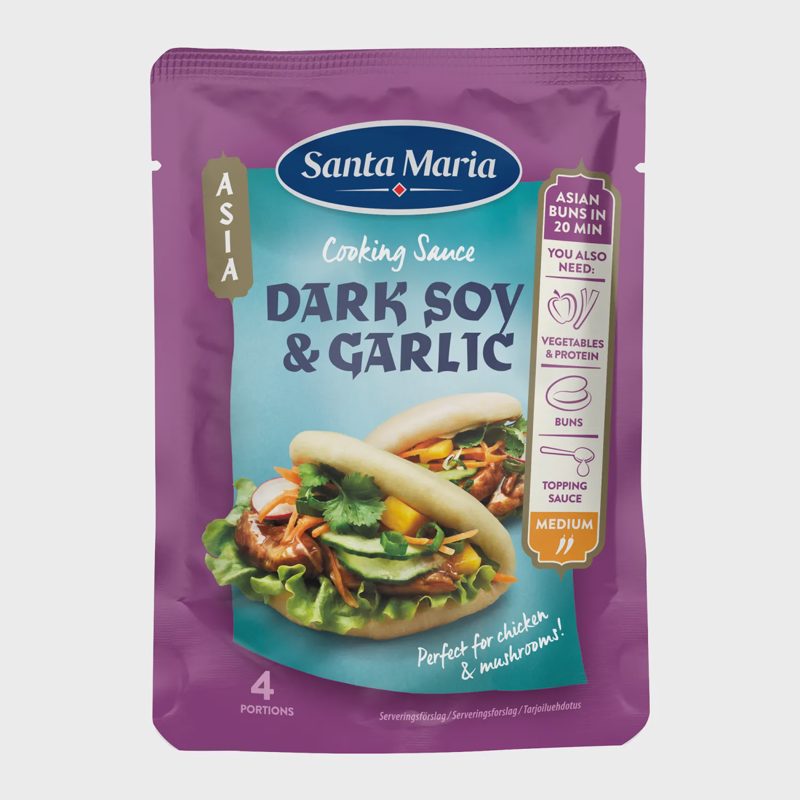 Wok pad. su soja ir česn. SANTA MARIA, 100 g