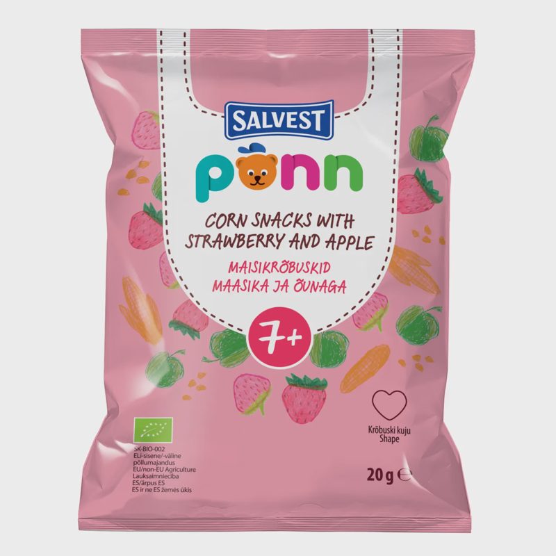 Ekol. užkandis su brašk. ir obuol. PONN, 20 g