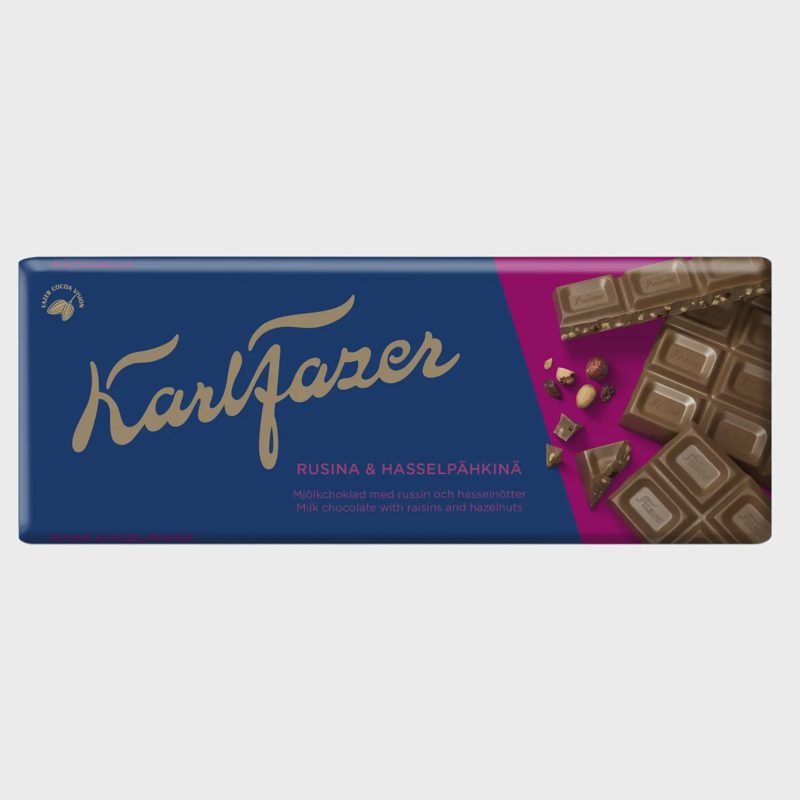 Šokoladas su raz. ir rieš. KARL FAZER, 180 g