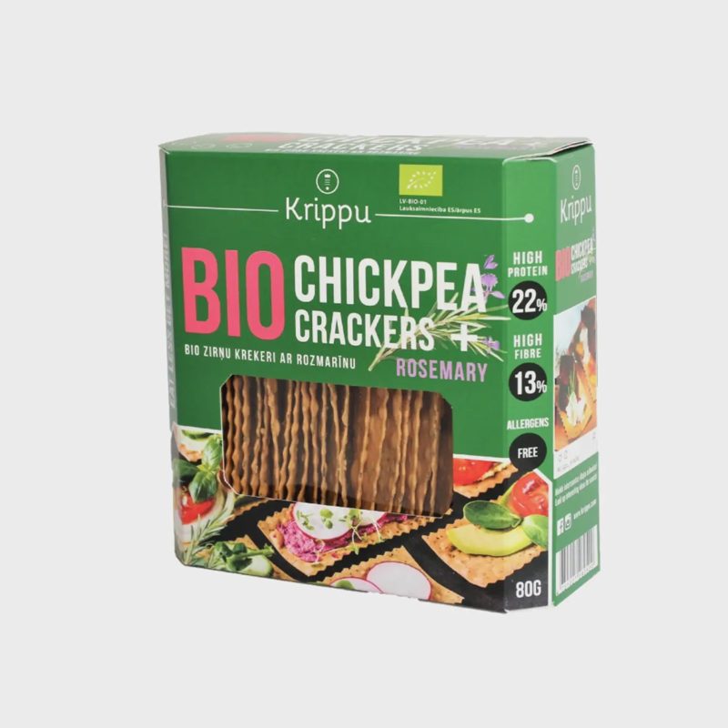 Ekol. avinž. krekeriai su roz. KRIPPU, 80 g