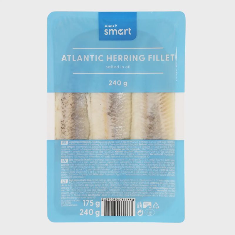 Sūd. atl. silkių filė aliej. RIMI SMART, 240g