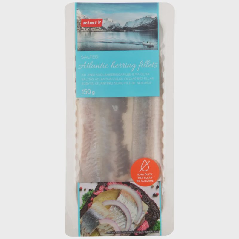 Sūd. atl. silkių filė be aliejaus RIMI, 150 g