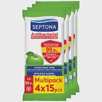 Septona Αντιβακτηριδιακά Μαντηλάκια Green Apple 4x15τεμ