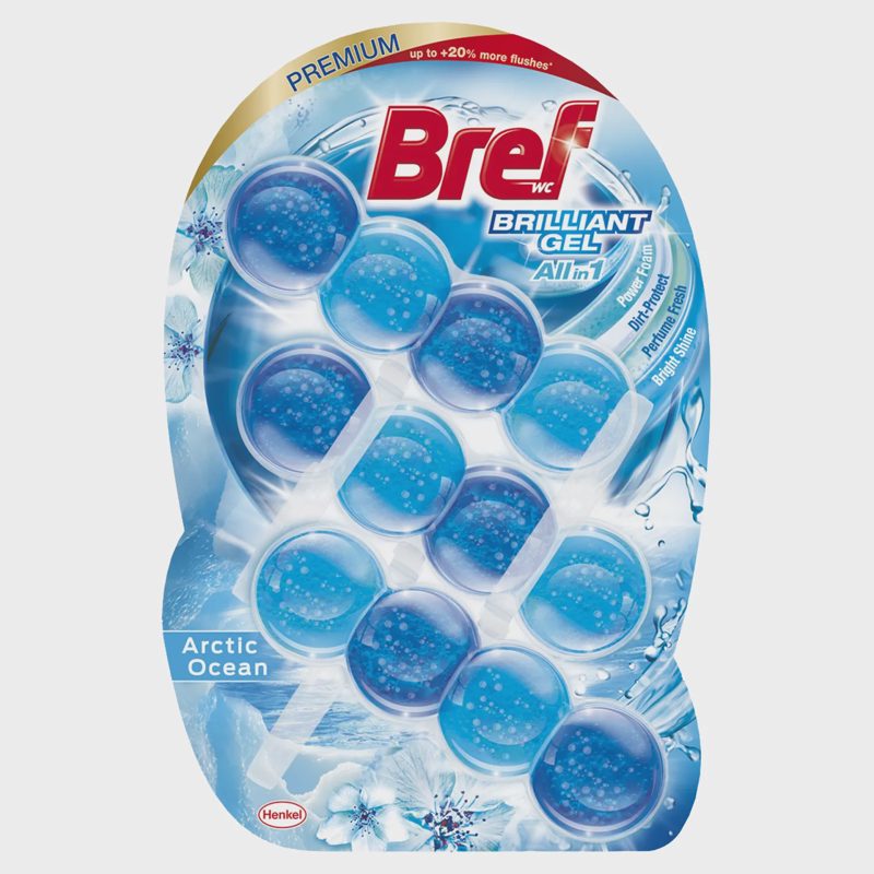 Bref Brilliant Gel All in 1 Arctic Ocean WC blok 3 x 42g