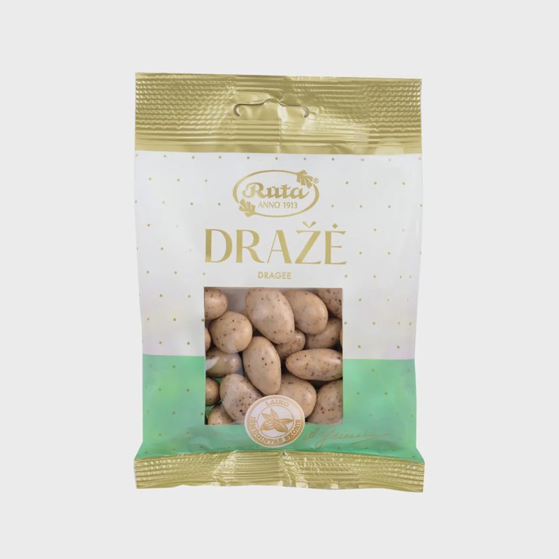 Migdolai su balt.šokoladu ir kava RŪTA, 100 g