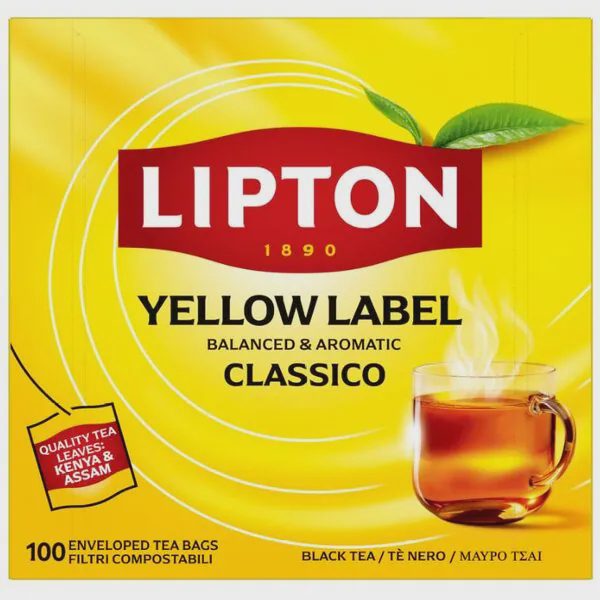 Lipton Yellow Label ízesített fekete tea 100 filter 200 g