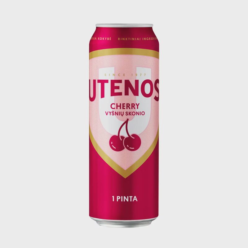 Alaus kokt. UTENOS, vyšnių sk. 4,6 %, 0,568 l