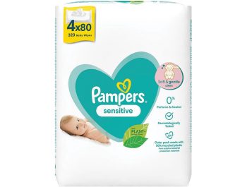 Pampers Sensitive vlažne maramice 4x80 kom