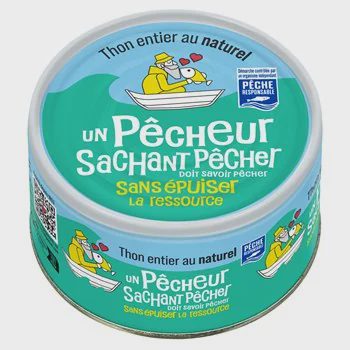 1/6 Thon entier au naturel Un Pecheur sachant Pecher 93g