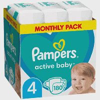 Pampers Active Baby Monthly Pack (180τεμ) Νο 4