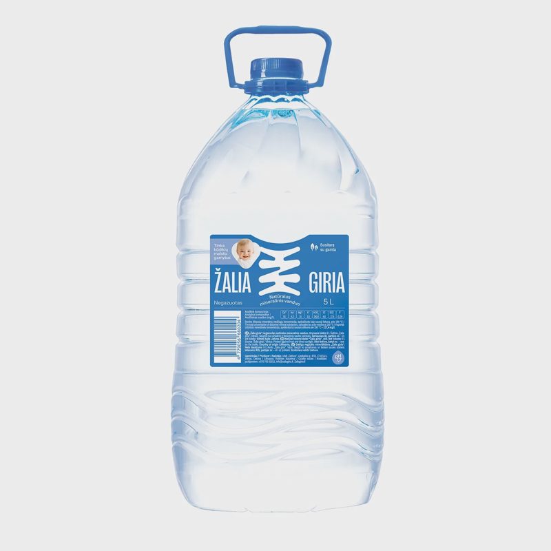 Negaz. nat. mineral. vanduo ŽALIA GIRIA, 5 l