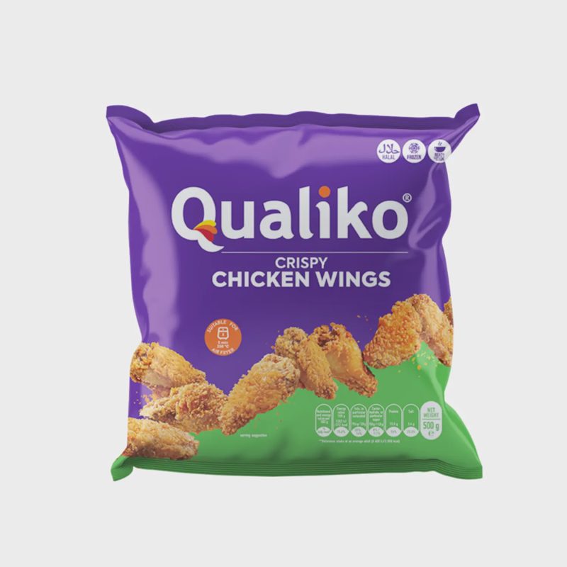 Aštr. traškūs vištienos sparn. QUALIKO, 500 g