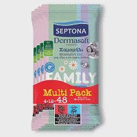 Septona Μωρομάντηλα Dermasoft Family 4x12τεμ