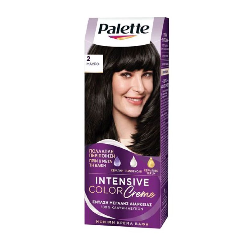 Palette Κρέμα Βαφή Μαλλιών Ν2 Μαύρο