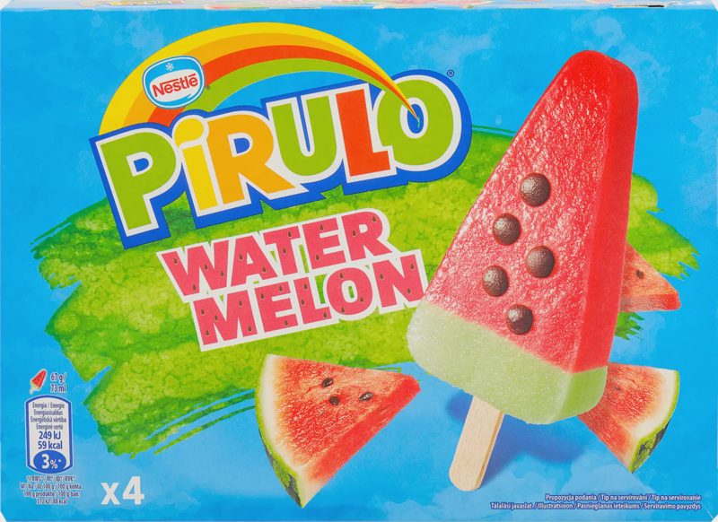 zmrzlina s příchutí meloun & jablko