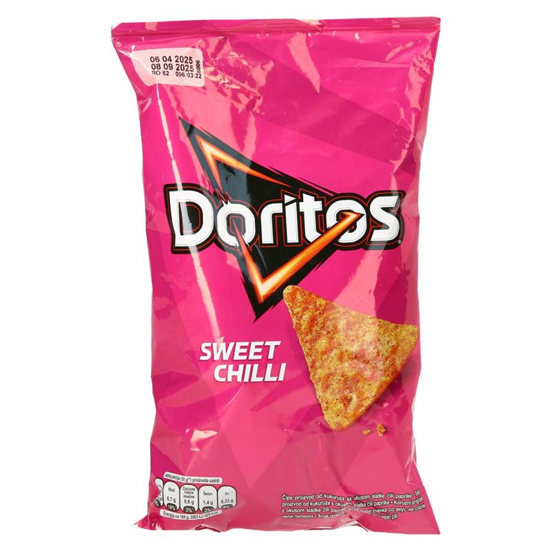 KORUZNI PRIGRIZEK TORTILJA ČIPS SWEET CHILLI, DORITOS, 90G