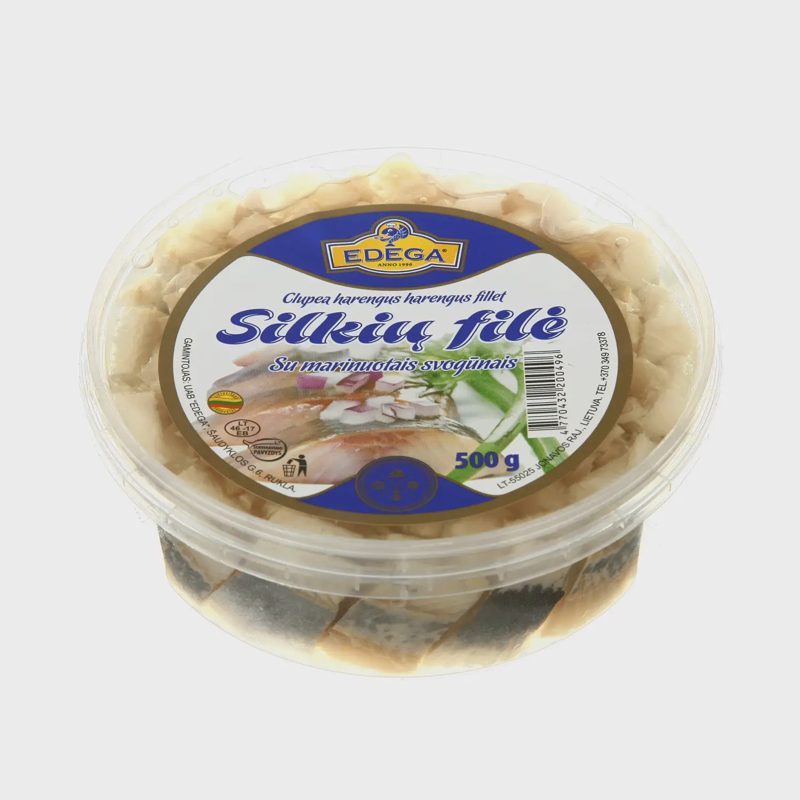 Silkių filė su marin. svogūnais EDEGA, 500 g