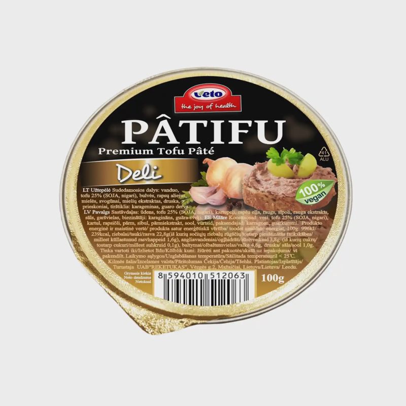 Augal. užtepėlė VETO DELIKATES PATIFU, 100 g