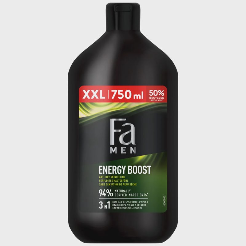 Dušo žėlė FA MEN SPORT ENERGY BOOST, 750 ml