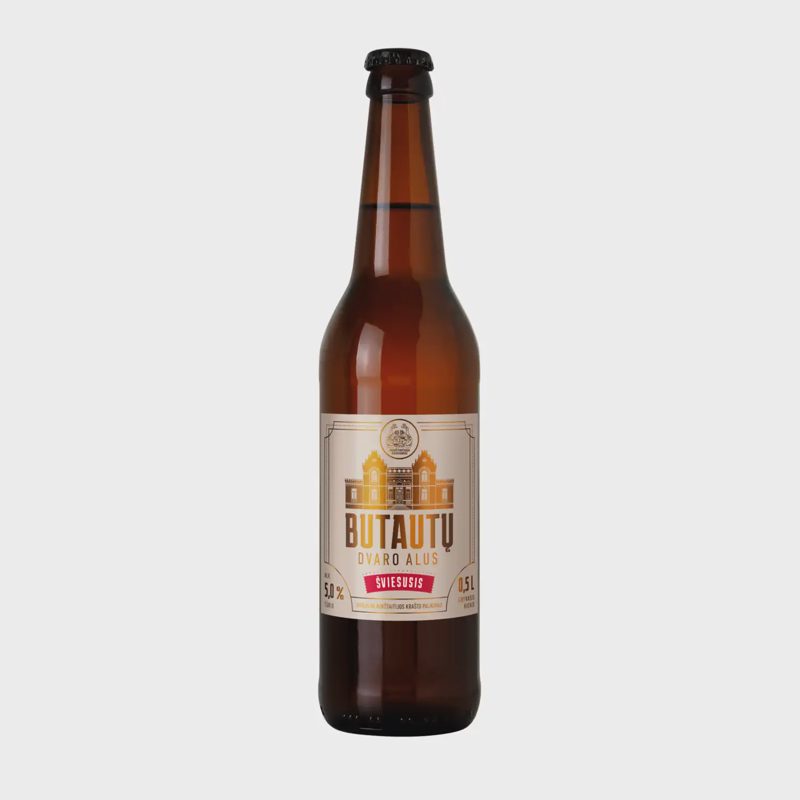 Šviesusis alus BŪTAUTŲ DVARO, 5 %, 0,5 l