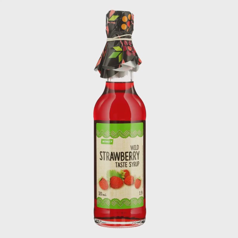 Žemuogių skonio sirupas RIMI, 320 ml