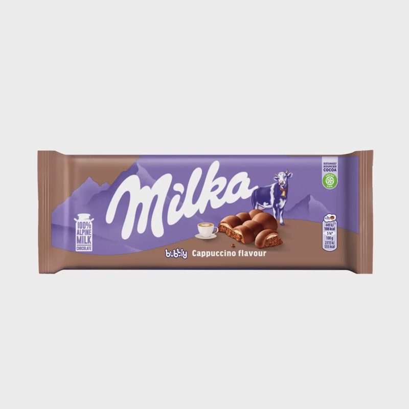Pien. šokol. su kapučino sk. įd. MILKA, 97 g