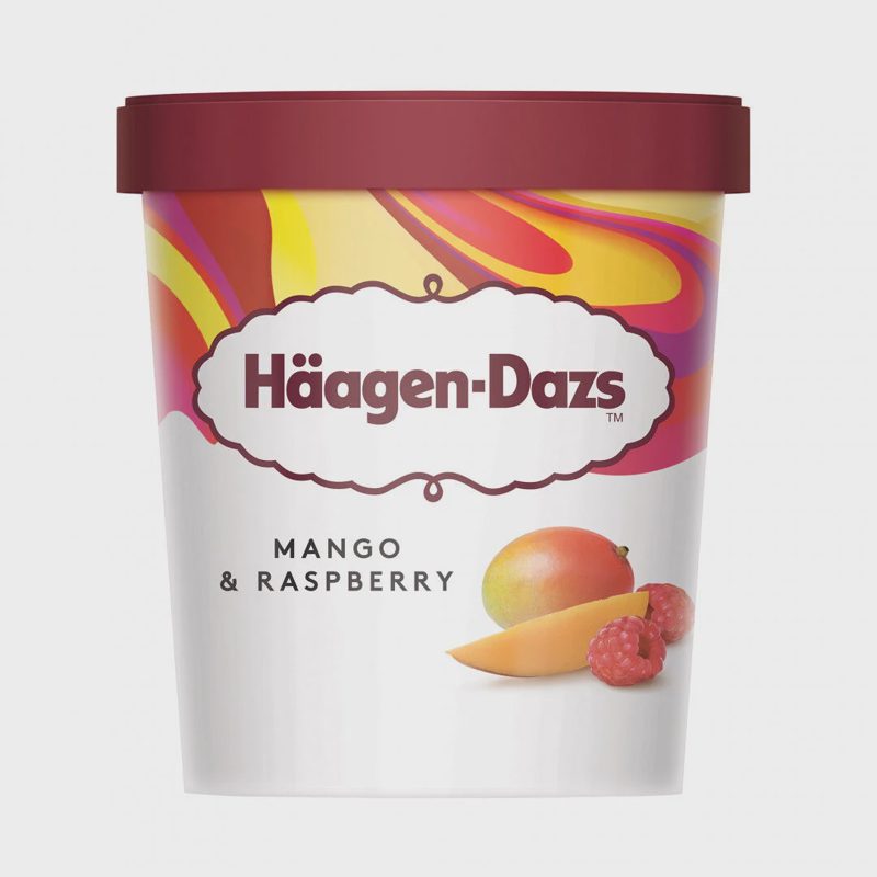 Gelado de Manga e Framboesa