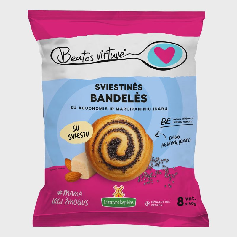 Bandel. su aguonų įdaru BEATOS VIRTUVĖ, 320 g
