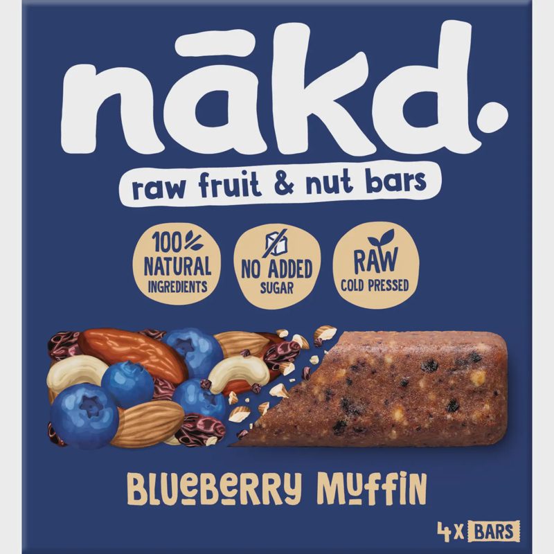Batonėlis su mėlyn. BLUEBERRY MUFFIN, 4 x 35g
