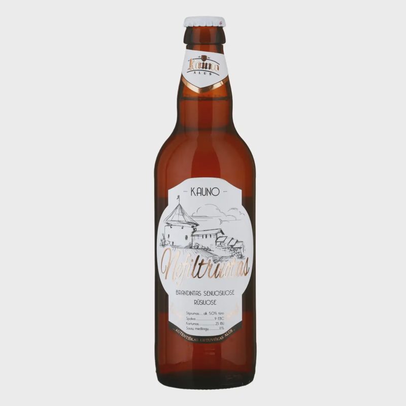 Nefiltruotas šviesusis KAUNO alus, 5%, 0,5 l