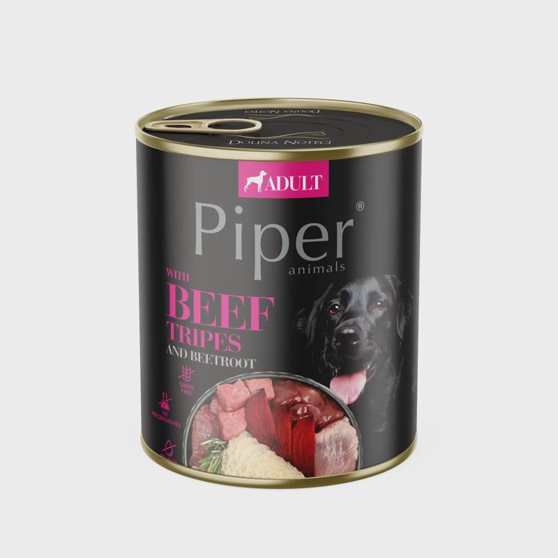 Šunų ėdalas PIPER, skrandžiu ir burok., 800 g