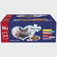 Prevital Υγρή Τροφή Γάτας Φακελάκια Mix 100gr 96τεμ