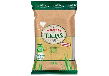Sūris ROKIŠKIO TIKRAS, 45 %, 200 g