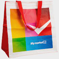 Μy market Τσάντα Πολλαπλών Χρήσεων Κόκκινη 36x38x21cm