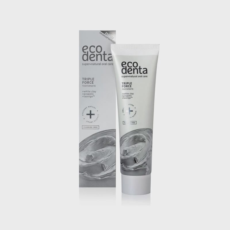 Dantų pasta su baltuoju moliu ECODENTA, 100ml