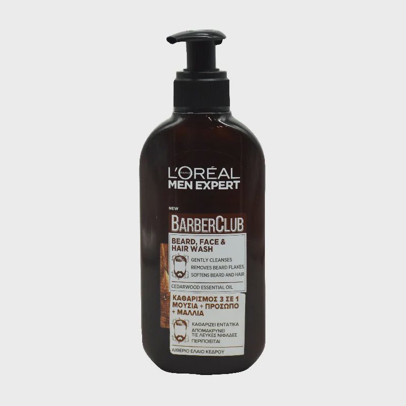 L'Oréal Men Expert Beard, Face & Hair Wash with Cedarwood Essential Oil 30 ml