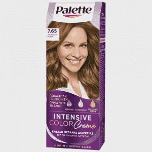 Palette Κρέμα Βαφή Μαλλιών Ν7.65 Λαμπερή Μόκα