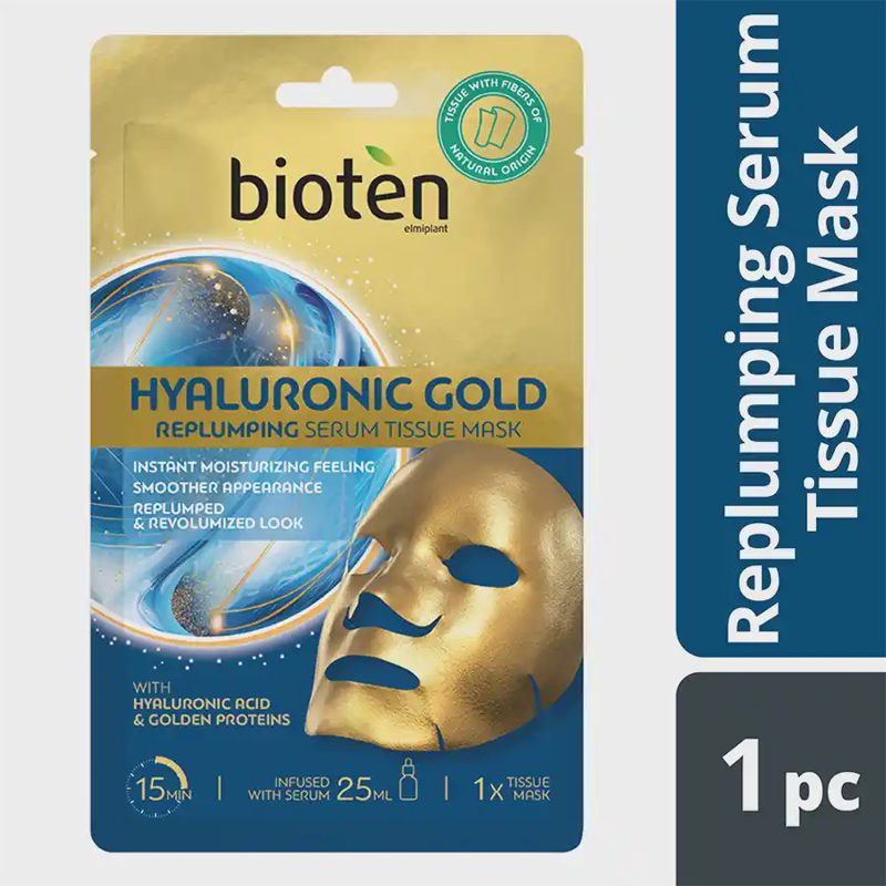 Bioten Hyaluronic Gold Tissue Μάσκα Προσώπου 25ml.