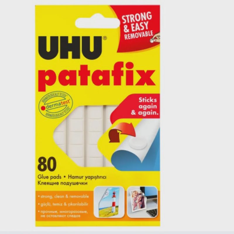 Lipnūs balti klijų padeliai UHU, 50 g, 80 vnt