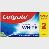 Colgate Οδοντόκρεμα Sensitive White 2x75ml