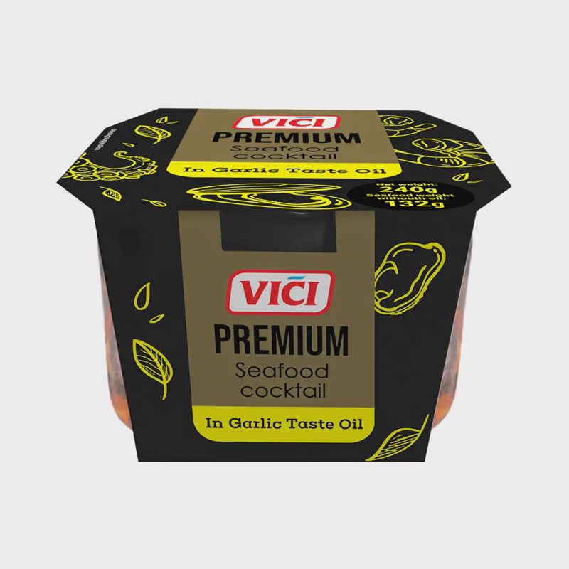 Jūrų gėrybių kokteilis česnak.aliej.VIČI,240g