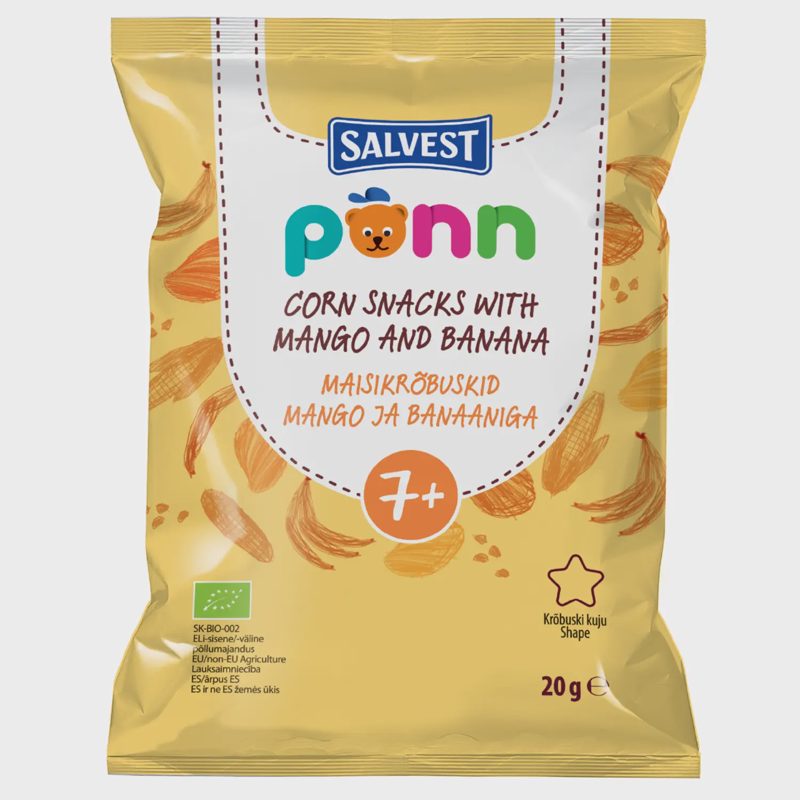 Ekol. užkandis su mang. ir banan. PONN, 20 g