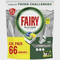 Fairy Platinum Ταμπλέτες Πλυντηρίου Πιάτων Λεμόνι XXL 66τεμ