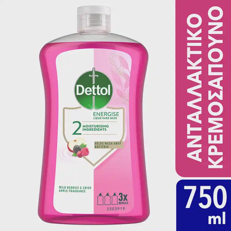 Dettol Κρεμοσάπουνο Wild Berry Ανταλλακτικό 750ml.