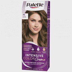 Palette Κρέμα Βαφή Μαλλιών Ν7.1 Ξανθό Σαντρέ
