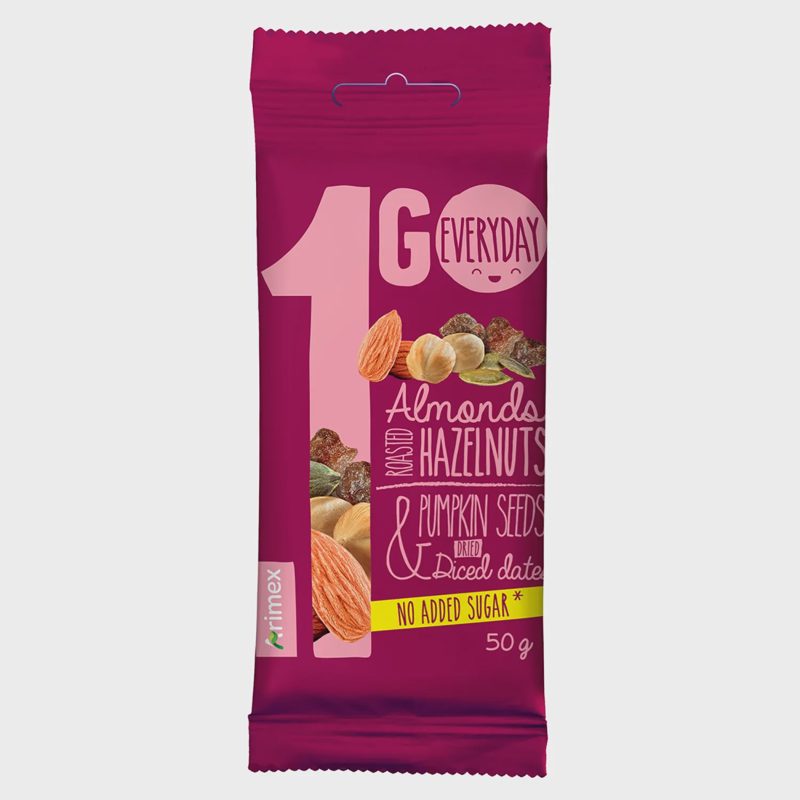 Riešutų, sėklų, dž. datulių mišinys 1GO, 50g
